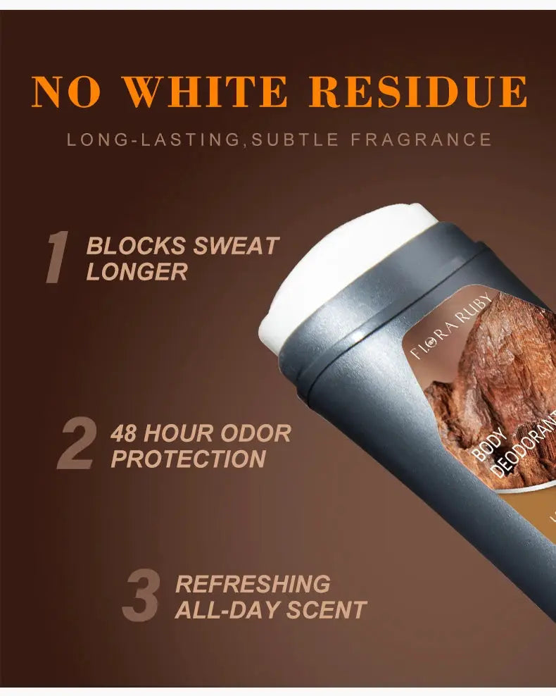 Men's Deodorant Stick Antiperspirant Aluminum Body Odor Remover 74g