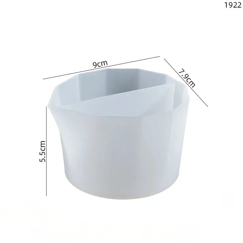Reusable Silicone Paint Pouring Cups Set Of Three With Dividers For Acrylic Fluid Art
