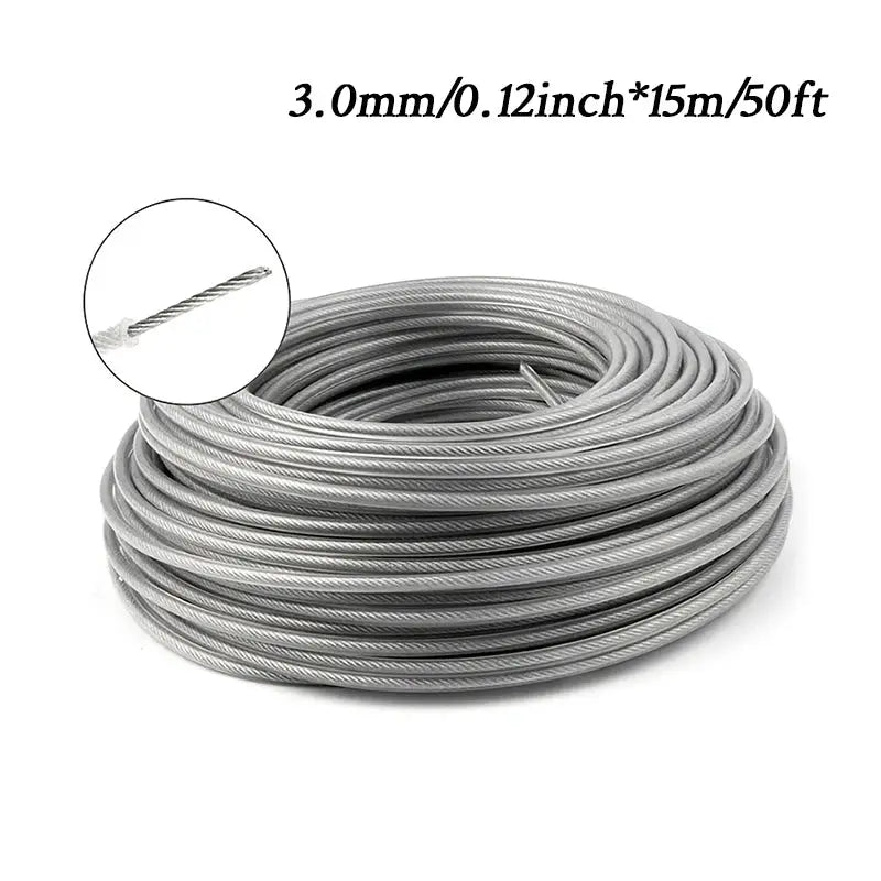 LUSQI Steel Wire Nylon Grass Trimmer Line 5M 10M 15M Replacement Rope For Brush Cutters And Lawn Mowers
