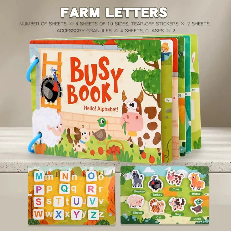 Montessori Baby Busy Book My First Quiet Book For Early Learning Educational Toy With Matching Games For Babies
