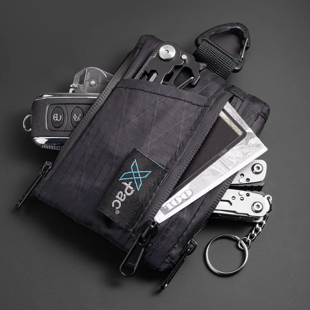 Simples Market EDC 5-pocket X-PAC wallet in black with keychain
