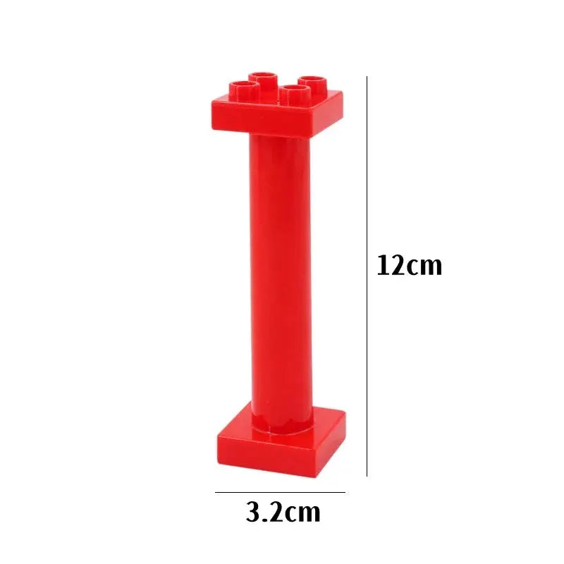Big Building Blocks Duplo Compatible Large Brick Ferris Wheel Seesaw Slide Swing Educational Toy For Kids