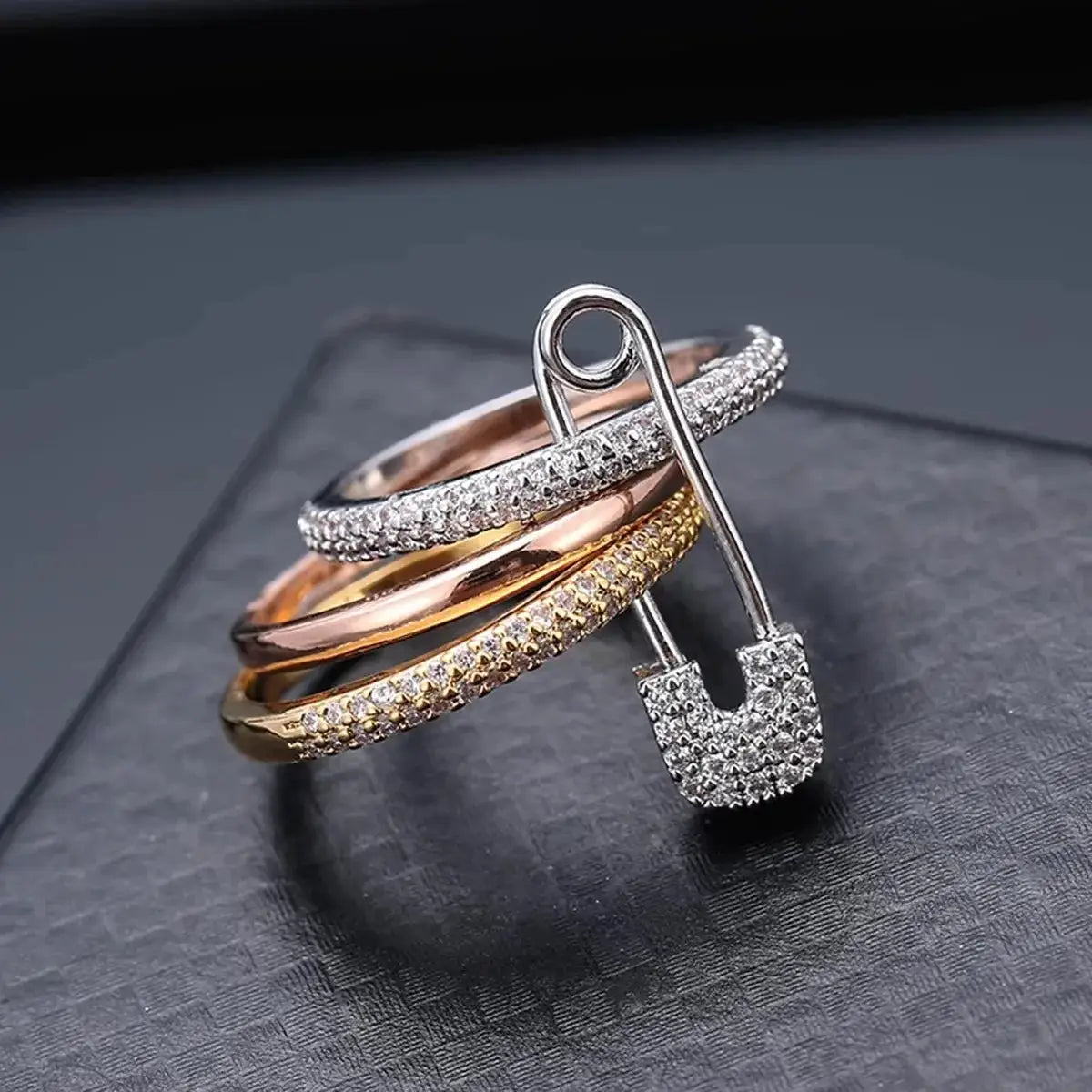 Stacked Ring Jewelry Fashion Trend Street Style Gift For Friends Birthday Party Surprise Ring