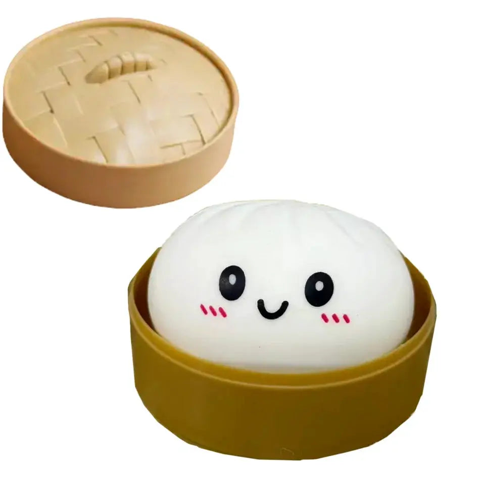 Dumpling Squishies Cute Colorful Bun Toy Slow Rising Stress Relief Fidget for Kids and Adults Anti Anxiety Gift
