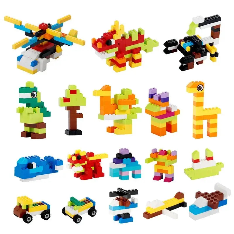 Random DIY Creative Building Blocks Bulk Set Urban Classic Set For Kids Educational Toys Birthday Gift