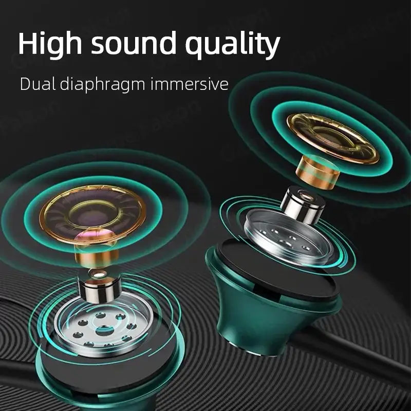 SoundWave USB Type C Earbuds HiFi Bass Microphone And Volume Control For Galaxy S24 S23 S22 S21 And iPhone 15 Pro Max