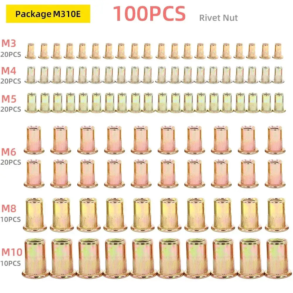 Rivet Nut Gun Drill Adapter Tool Cordless Riveting Kit For M3 M4 M5 M6 M8 M10 M12 Nuts And License Plates