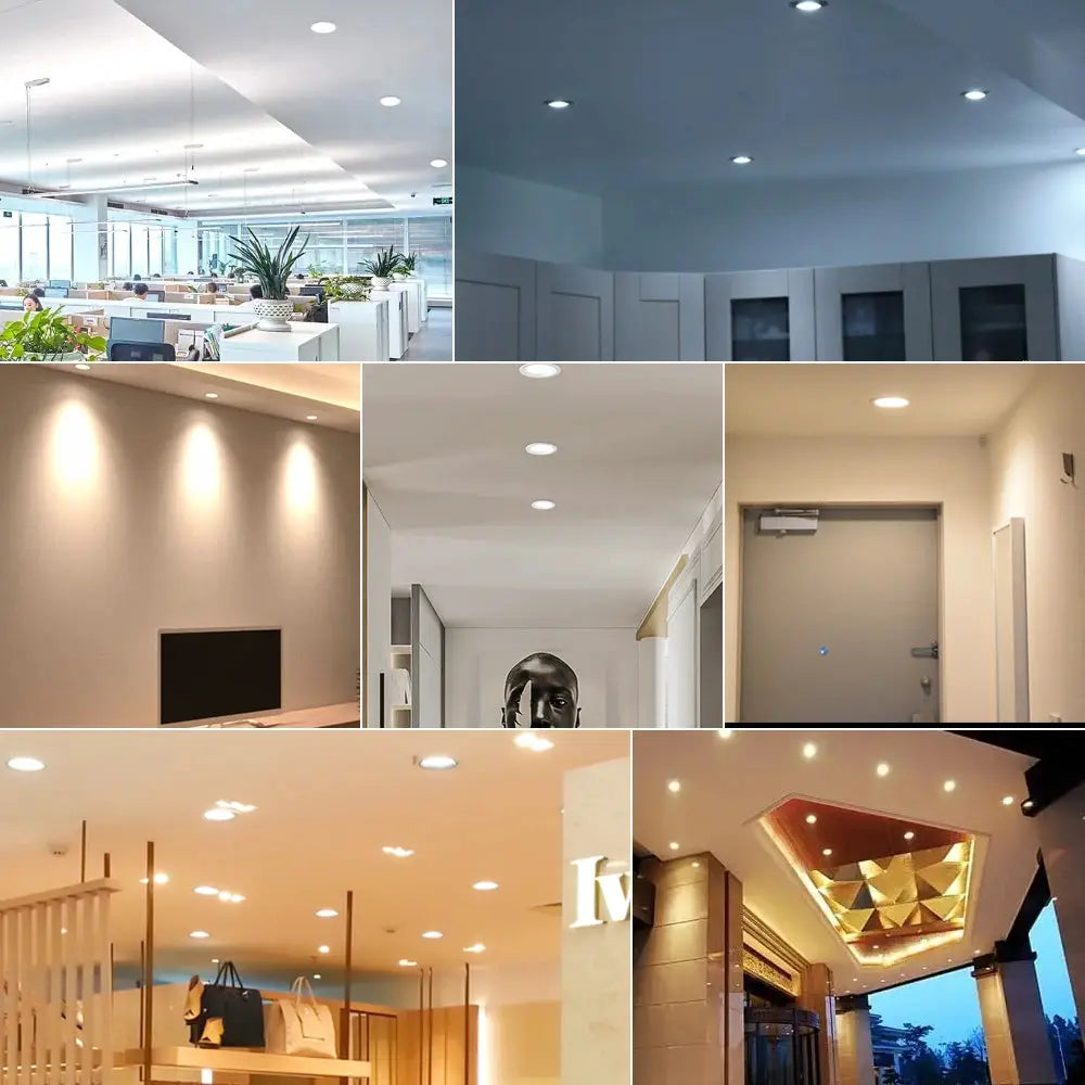 LED recessed round downlights 10-pack, 220V for bedroom and living room decor by Simples Market