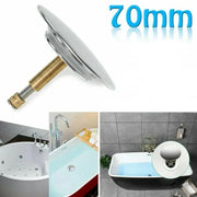 Simples Market 70mm silver bathtub drain stopper, pop-up bath waste plug for sinks and tubs.