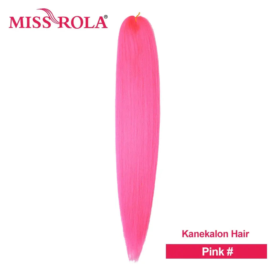 Miss Rola Kanekalon Hair Extensions in Pink, 6-piece jumbo pre-stretched EZ twist