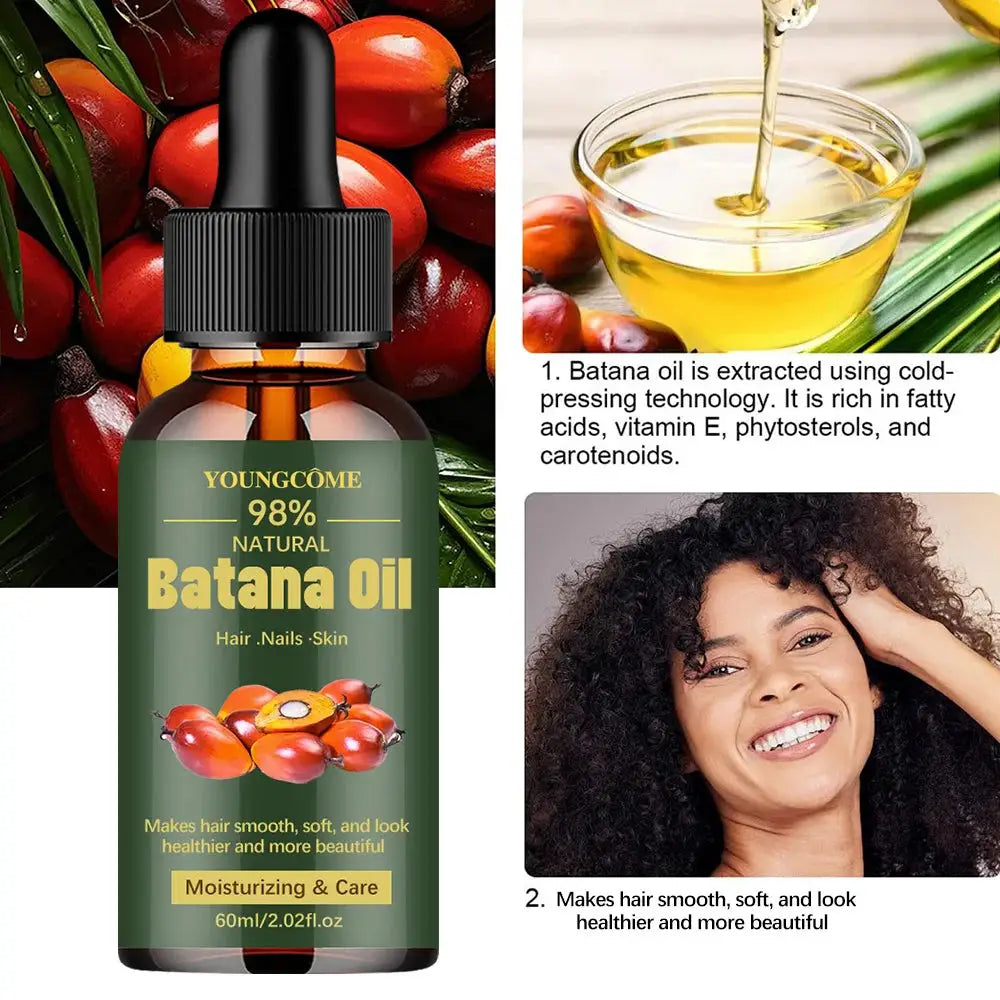 Pure Batana Oil For Hair Growth And Shine Strengthens Hair Prevents Hair Loss Eliminates Split Ends
