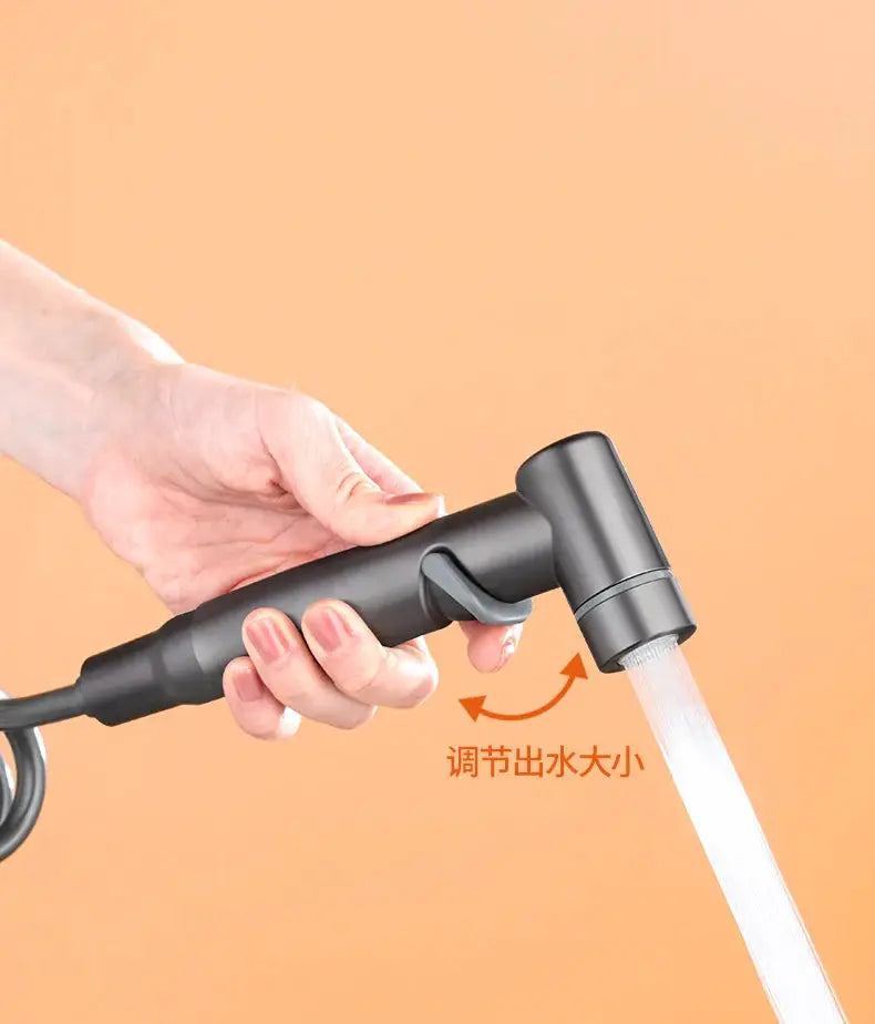 Simples Market bidet shower sprayer, black handheld spray head with adjustable water flow