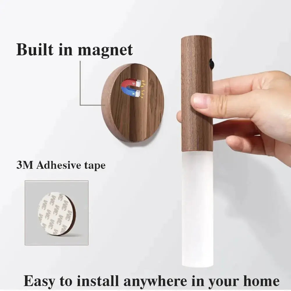 LED Night Light USB Charging Motion Sensor LED Lamp For Bedside Cabinet Wardrobe Home Lighting