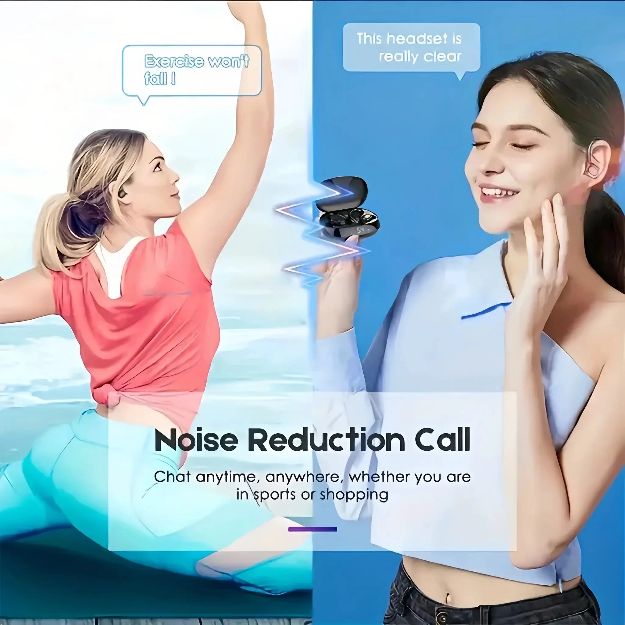 AeroPulse True Wireless Earbuds With Active Noise Cancellation LED Display And Sports Ear Clip For Secure Workouts
