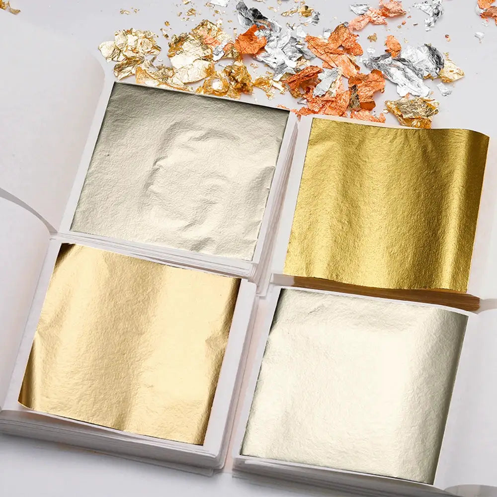 Imitation Gold Foil Paper Leaf Gilding For Epoxy Resin Molds Jewelry Making And Resin Craft Decor 100 200 Sheets