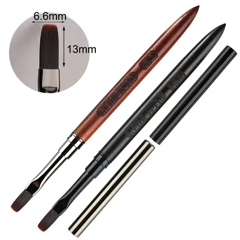 NailCraft Wood Gel Painting Brush For Gel Tip Extensions And Acrylic Builder With Precision Fine Bristles For Nail Art