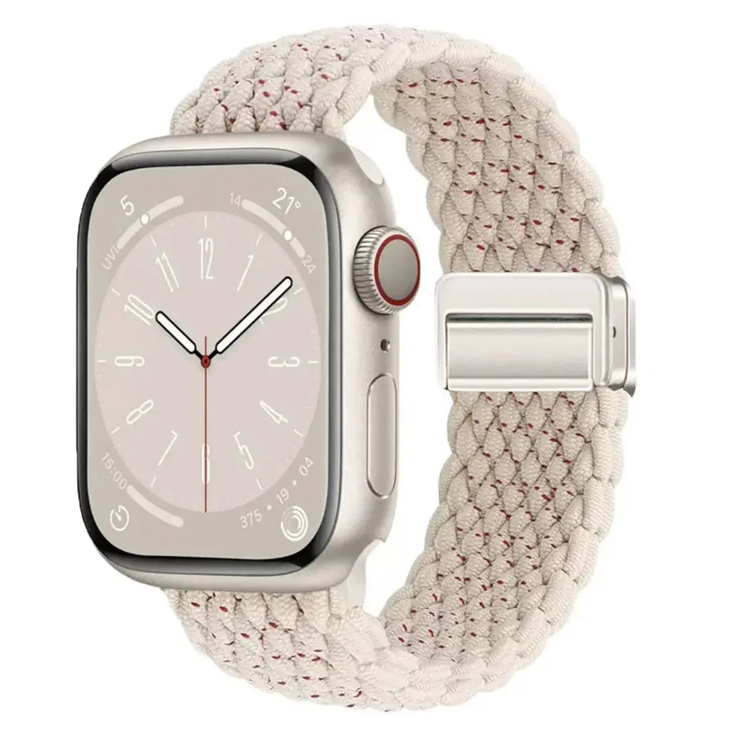 Nylon Braided Band Strap Compatible For Apple Watch S10 46mm 44mm 40mm 45mm 49mm 41mm 38mm iWatch series se 10 7 3 5 6 8 9 Ultra