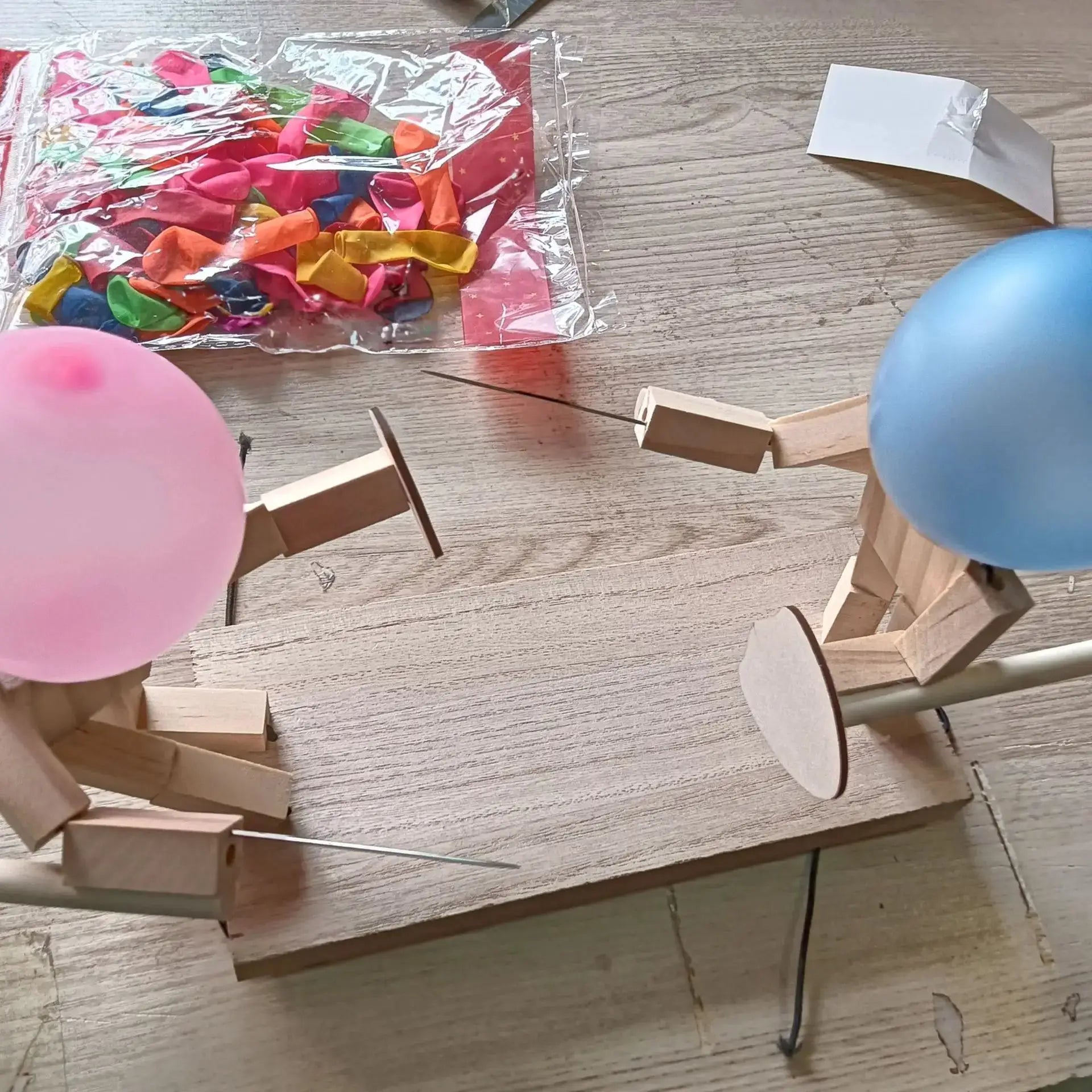 Double Battle Poke Balloon Toy Handmade For Parent Child Interactive Play Balloon Battle Game