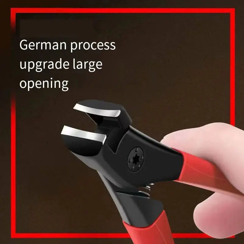 CareStride Large Opening Nail Clippers Gray Stainless Steel For Thick Nails And Elderly Care