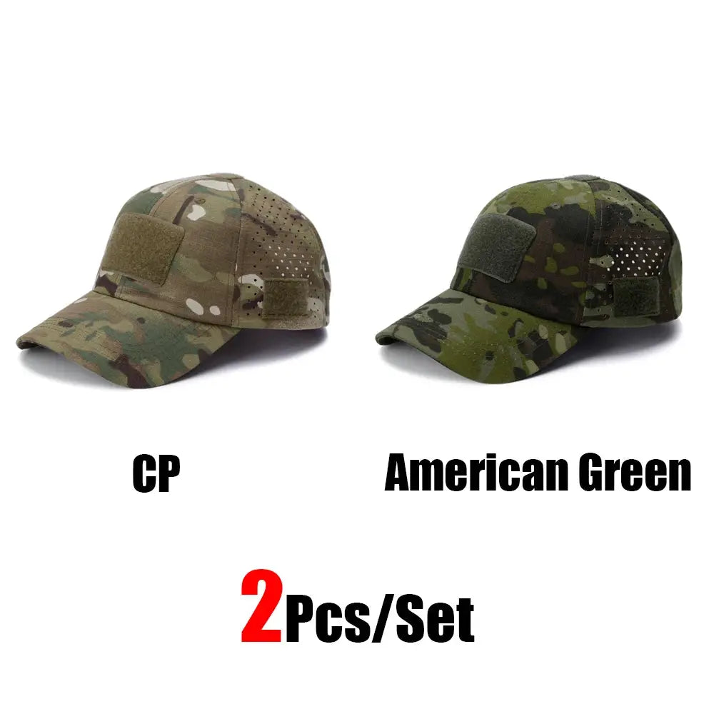 Mens Camouflage Baseball Cap Breathable Sun Protection Hat For Outdoor Sports Hunting Hiking Camping Beach Fishing