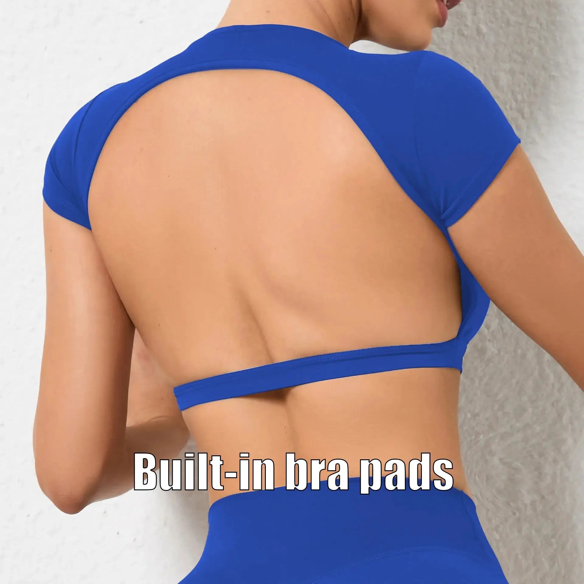 Hearuisavy Sports Shirts Breathable Backless Yoga Top For Women With Nylon Spandex Comfort For Workout And Fitness