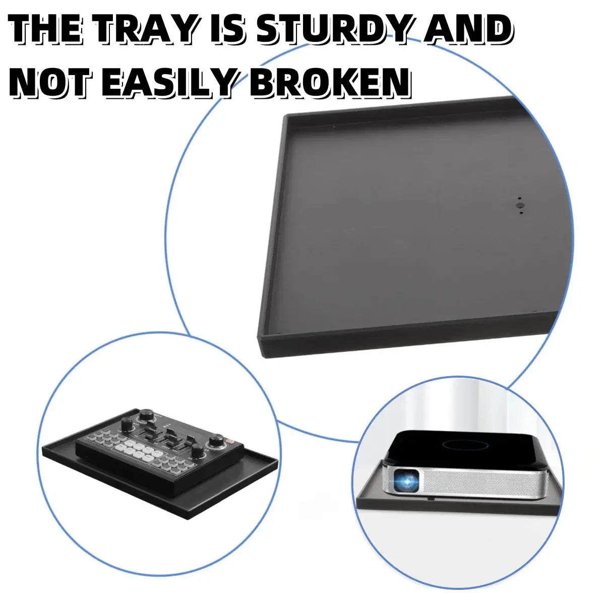 Projector Tray Stand Accessory With Universal One Quarter Inch Female Thread Adapter Easy Installation
