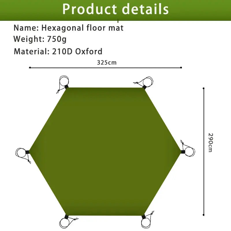 4x4 Waterproof Camping Groundsheet For Tent Footprint Picnic Mat And Hammock Shelter Durable 210D Oxford