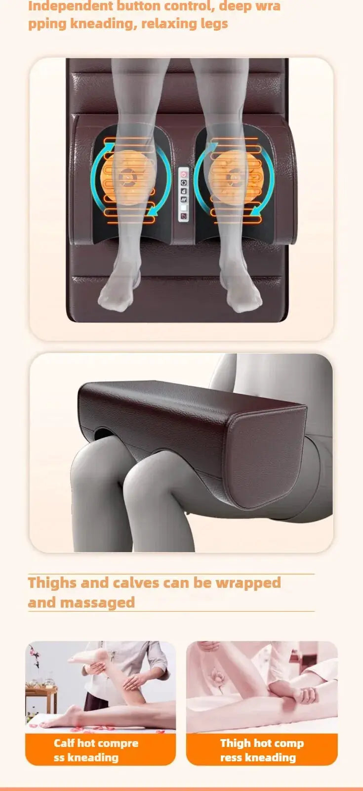 Electric full body massage mattress by Simples Market with heating hand control and shoulder, neck, waist airbags
