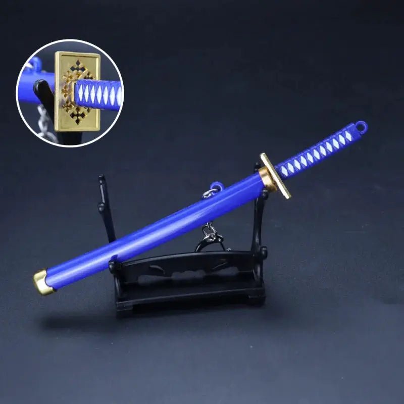 Mini Roronoa Zoro Samurai Sword Keychain With Scabbard Anime Collectible Gift For Fans And Cosplay - Simples Market