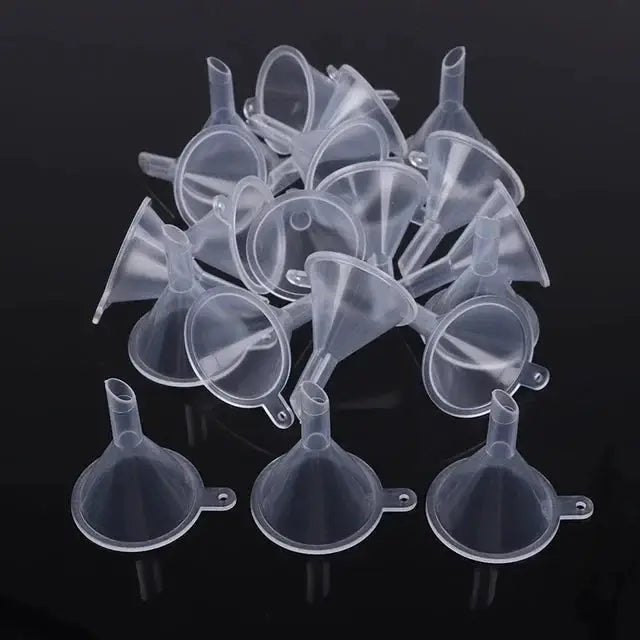 100 Pieces Plastic Small Funnels For Perfume And Essential Oils Mini Liquid Transfer Tools For Narrow Neck Bottles