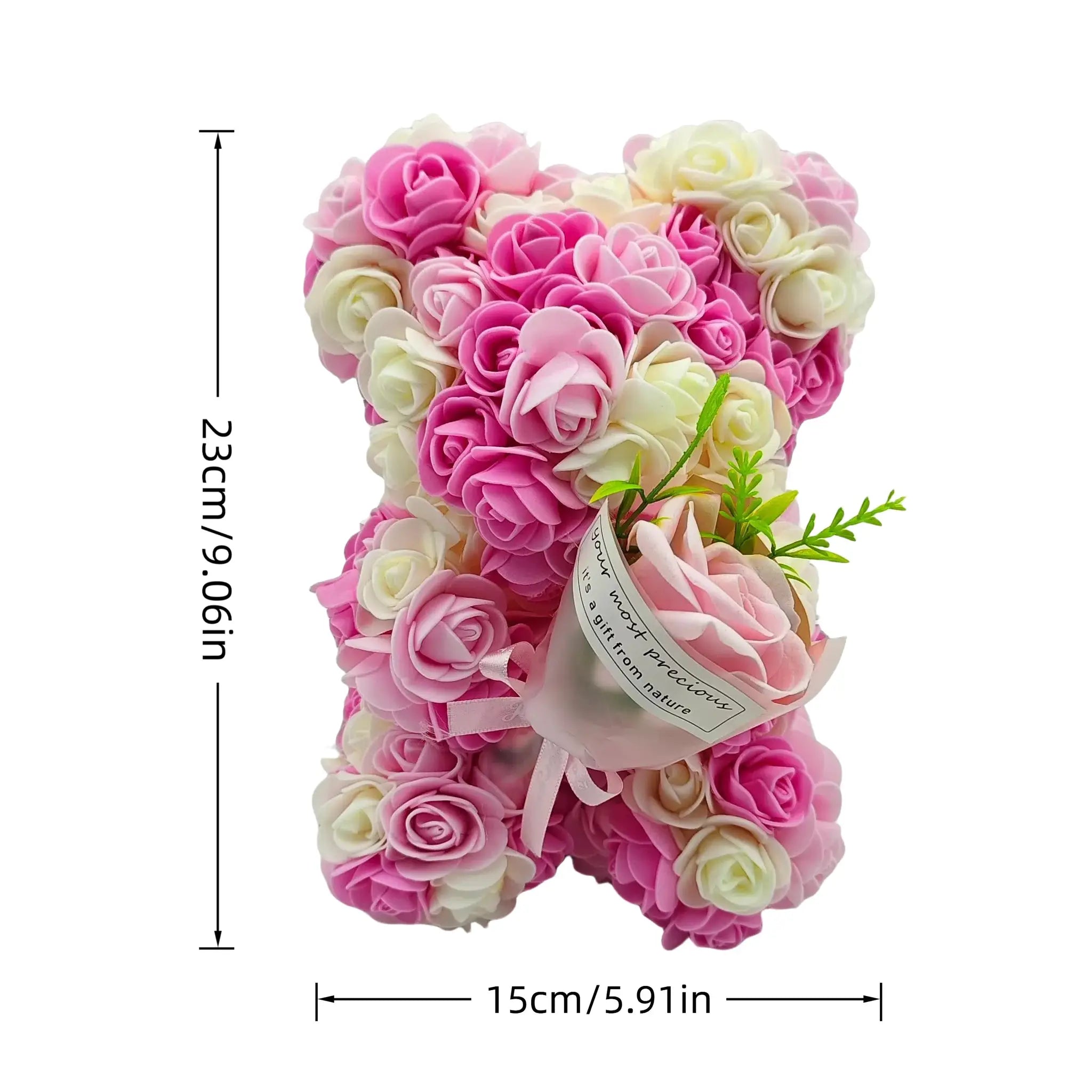 Artificial Rose Bear With Hand Corsage Gift For Valentines Day Birthday Wedding Mothers Day