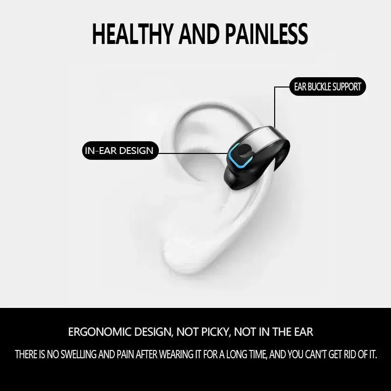 NovaSound Bone Conduction Earclip Headphones Bluetooth Wireless Open Ear Design With Noise Cancelling Mic For Sports