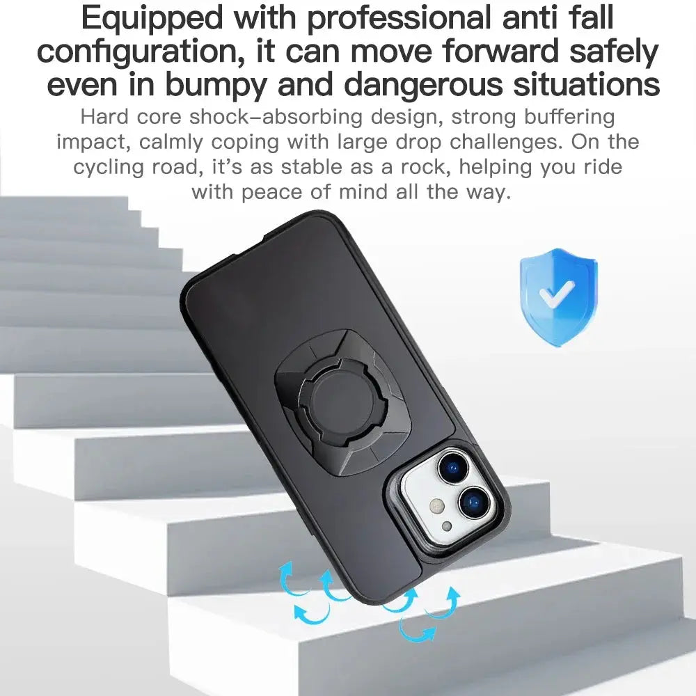 Twsit Quick Lock Phone Case Holder for Motorcycle and Bicycle Quad System Mount for iPhone 14 15 16 Pro Max