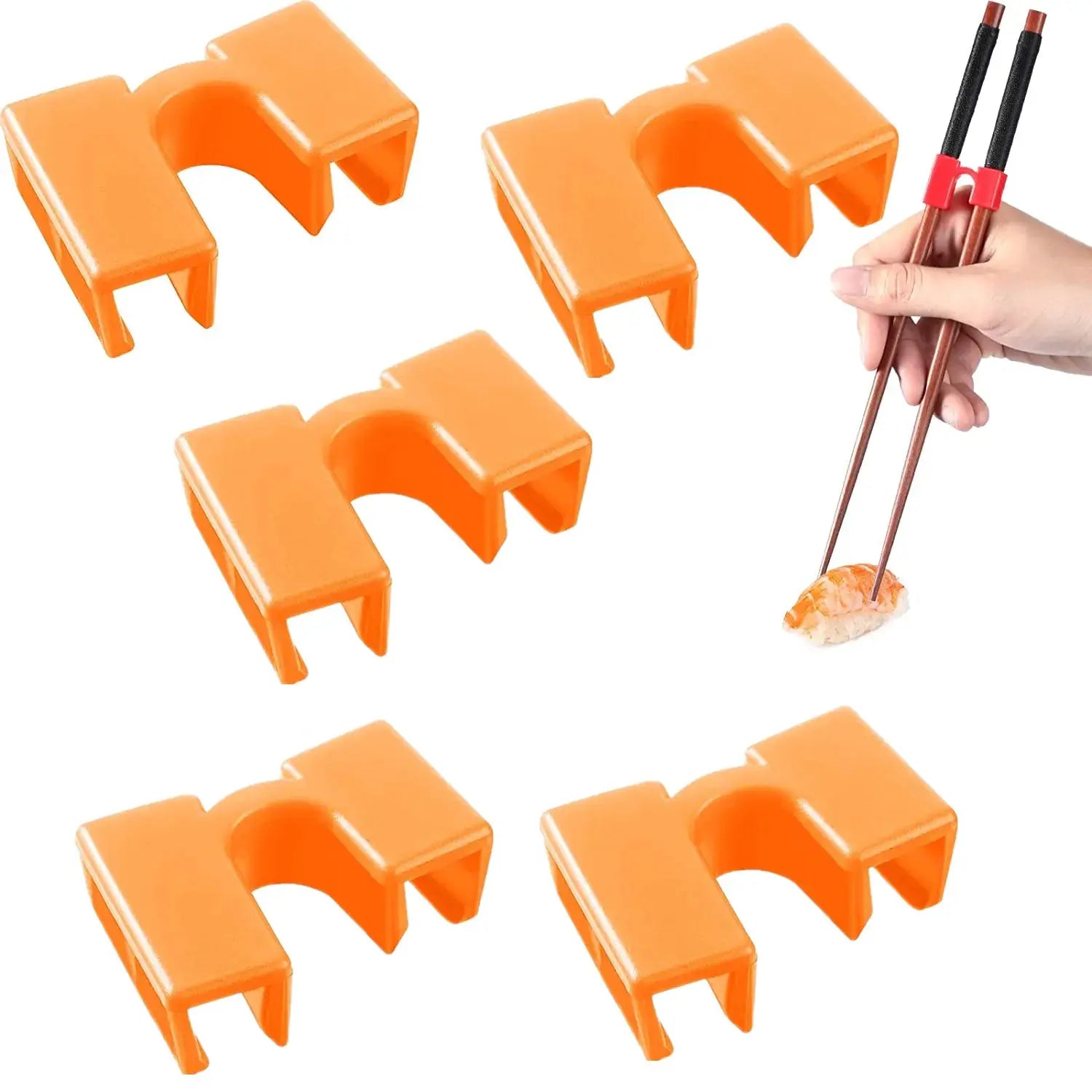 5 Pack Reusable Chopstick Helpers Training Hinges for Adults and Kids Beginner Practice Connector