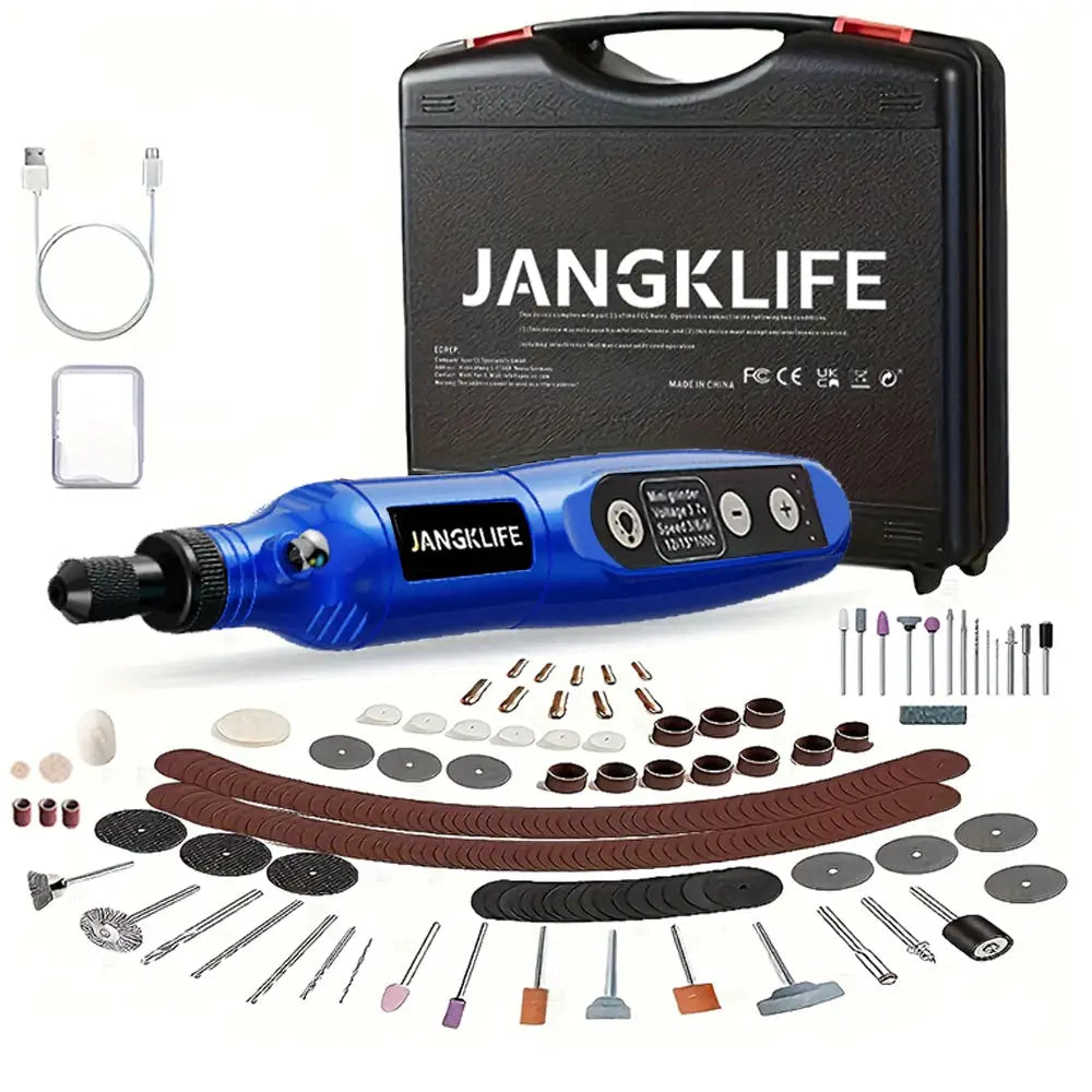 JANGKLIFE USB Cordless Rotary Tool Kit Engraving Pen For Jewelry Metal Glass DIY Mini Wireless Drill
