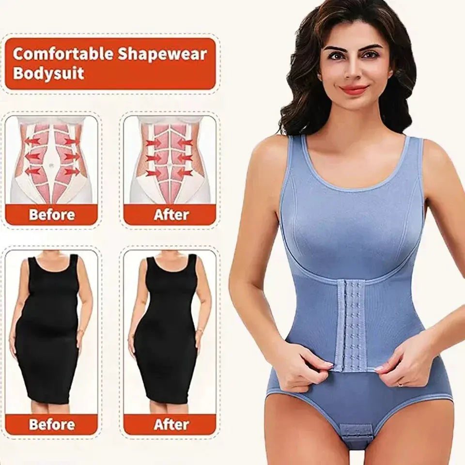 VivaCurve Zipper Belt Bodysuit Shapewear For Tummy Control And Waist Slimming Cincher