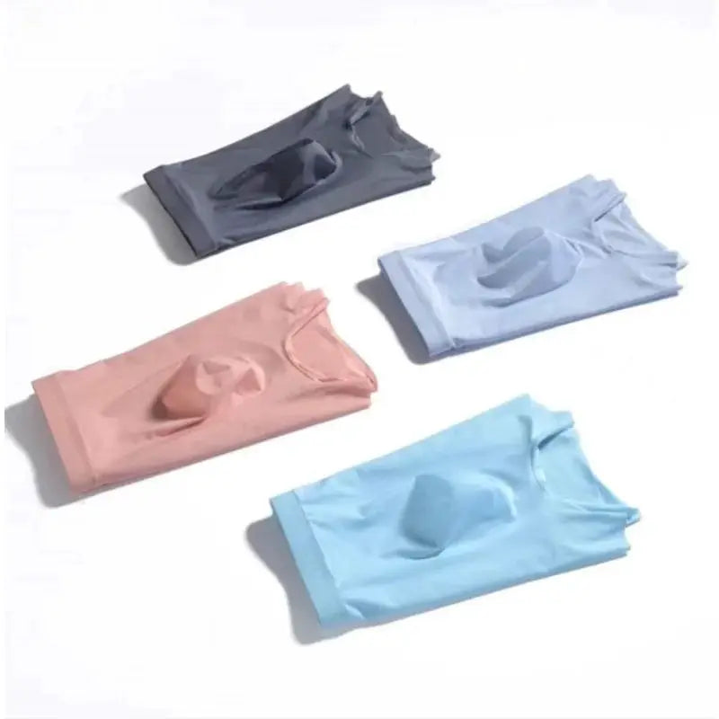 Mens Ice Silk Boxer Shorts Seamless Breathable Antibacterial Underwear For Men Comfortable Daily Wear