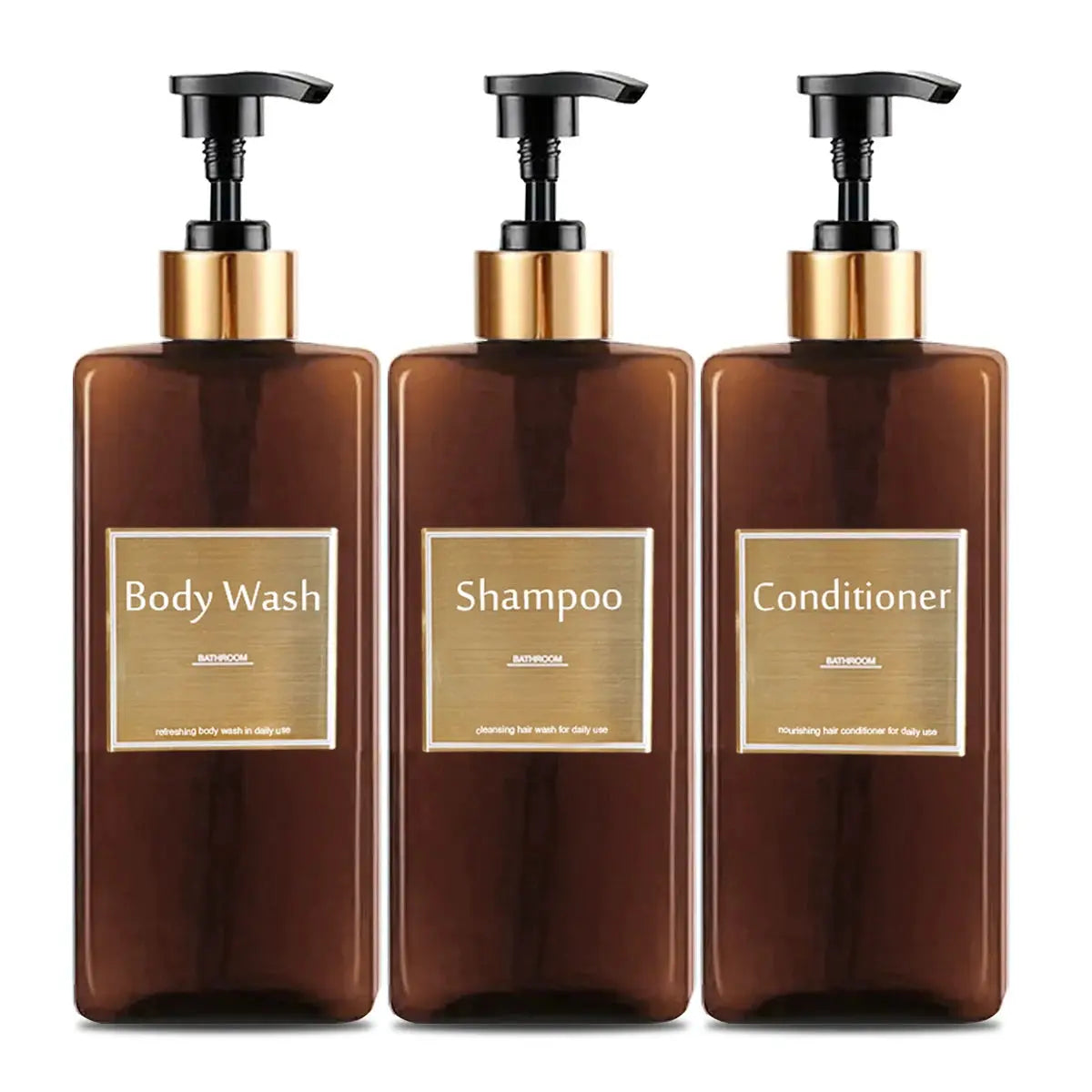 Shower Soap Dispenser Set Refillable Bottles For Shampoo And Conditioner Hand Soap Dish Soap Bathroom And Kitchen