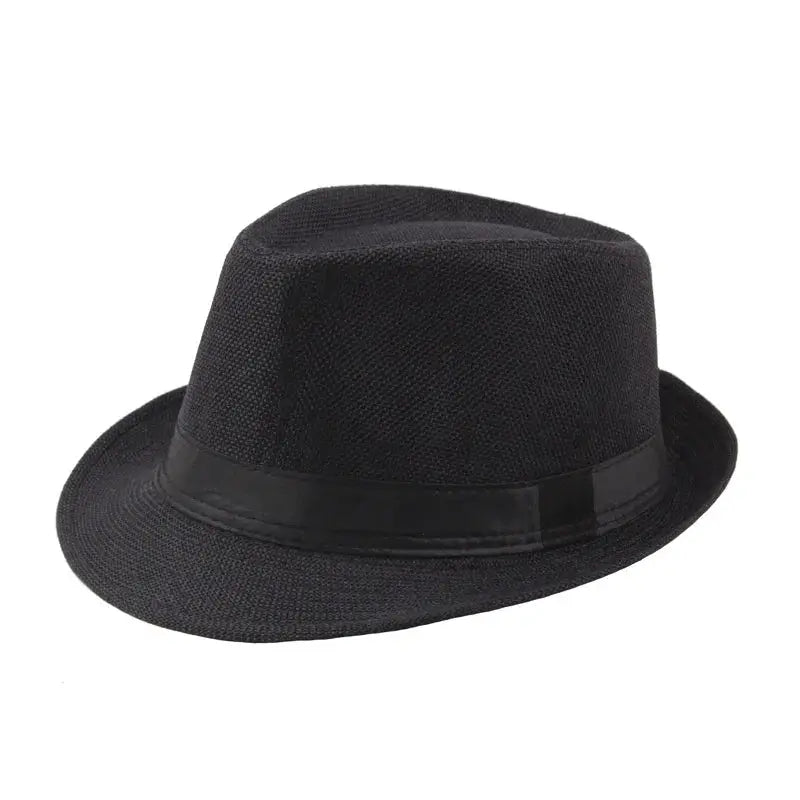 Unisex Wide Brim Straw Hat For Men And Women Summer Jazz Sun Cap Panama Fedora Outdoor Casual