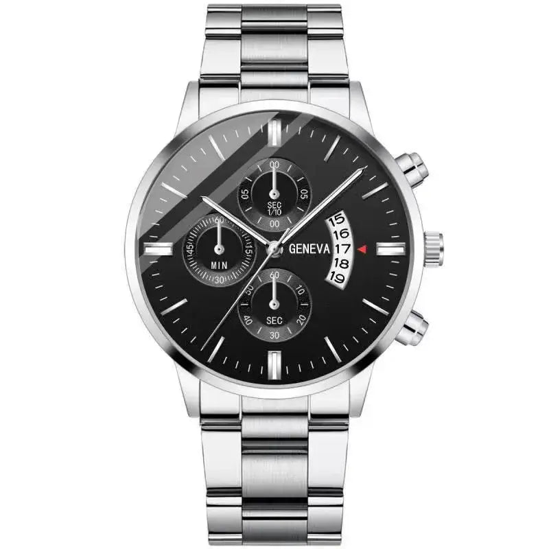 2025 Fashion Men Stainless Steel Watch Luxury Calendar Quartz Wrist Watch Mens Business Watches for Man Clock Montre Homme