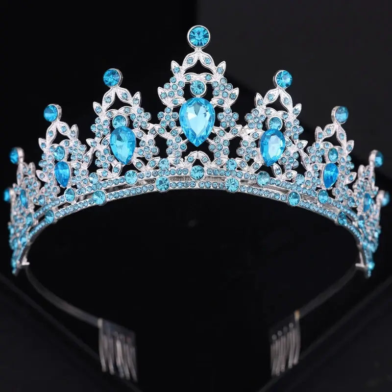 Crystal Wedding Tiara For Bride Silver Color Bridal Crown Diadem Veil Tiaras Hair Accessories Head Jewelry
