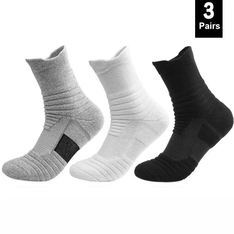 Anti Slip Mens Football And Basketball Socks Breathable Deodorizing Sweat Wicking Size 39 To 45