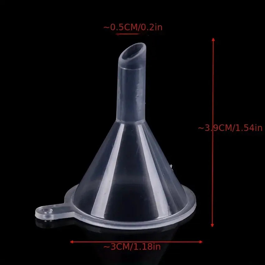 Ten Precision Mini Funnels Set For Lab Bottles Essential Oils Perfumes Flavours And Powders Mess Free Dispensing