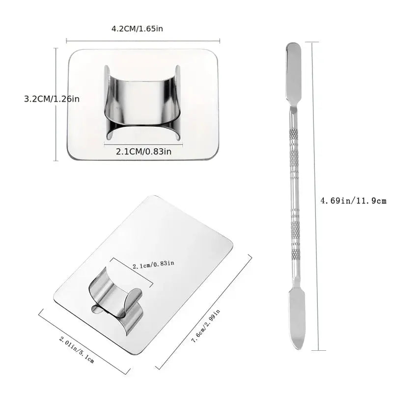 KissDate Stainless Steel Makeup Spatula Palette For Foundation Mixing And Cosmetic Blending And Nail Art