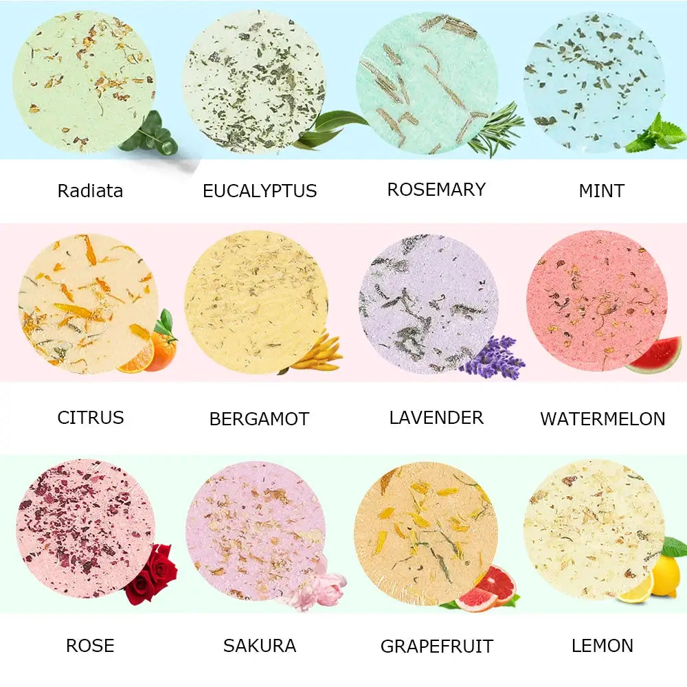 Aromatherapy Shower Steamers 12 Pack Gift Set With Essential Oils For Self Care Spa Birthday Gifts For Women