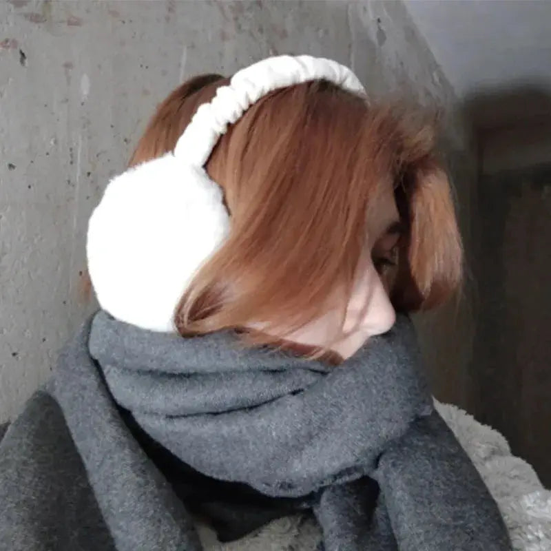Soft Plush Earmuffs For Men And Women Unisex Outdoor Winter Warmth Cold Protection Solid Color Fashion
