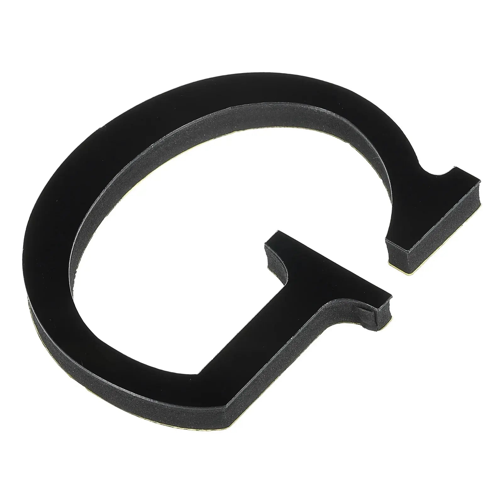 Black 3D mirror acrylic letter wall decor with self-adhesive backing, 10 cm