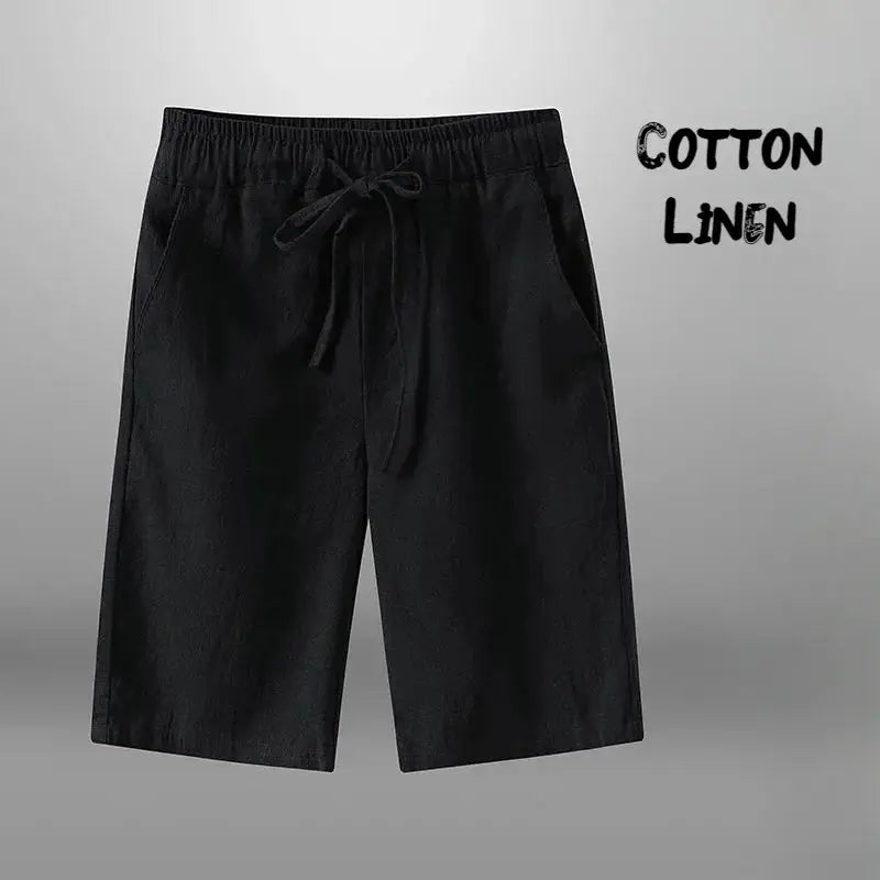 Men's Cotton Linen Shorts Casual Breathable Beach Shorts For Vacation Gym And Everyday Wear