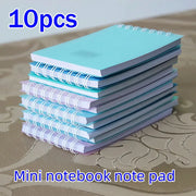 Mini pocket-size spiral notepads, 10pcs in mixed pastel colors from Simples Market