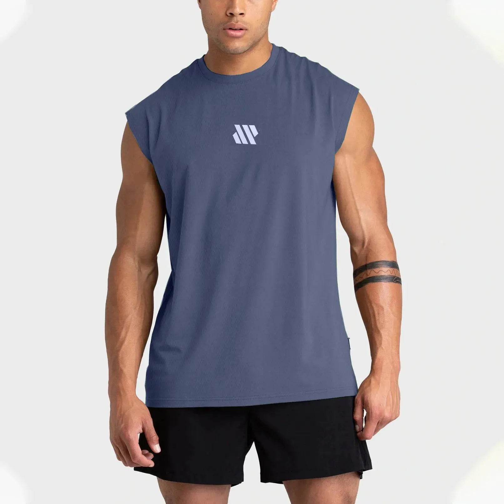 Men's Sleeveless Sports Shirt Quick Dry Breathable Vest for Gym Running and Training Loose Fit Summer Wear